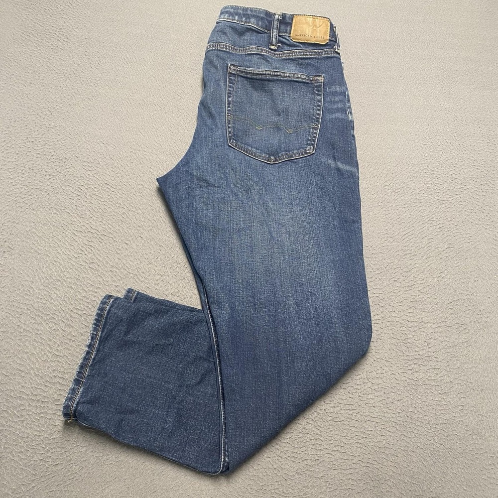 American Eagle Airflex+ Jeans Mens 38x30 Blue Athletic Straight Denim Stretch